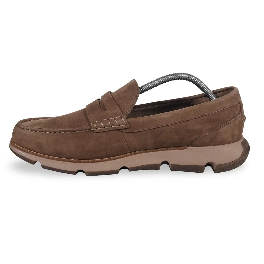 Cole Haan 4.ZeroGrand Nubuck Penny Loafers Mens 10.5M Brown C39546